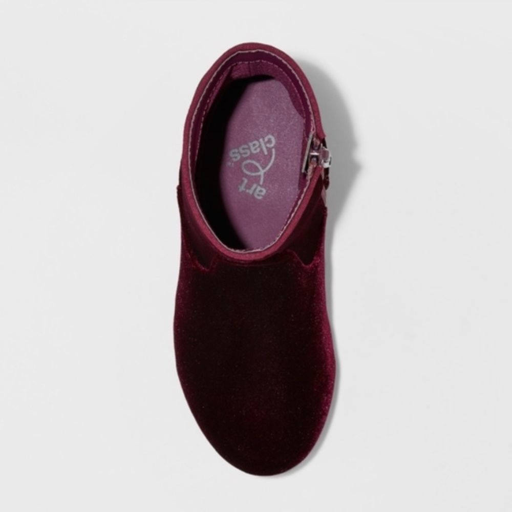 Art Class Paris Velvet Fashion Boots Burgundy New - Picture 2 of 6
